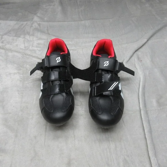 Peloton Mens Cycling Shoes 10 43EU Black 3 Bolt Cleats Road Bike MTB Biking New? - Picture 2 of 16